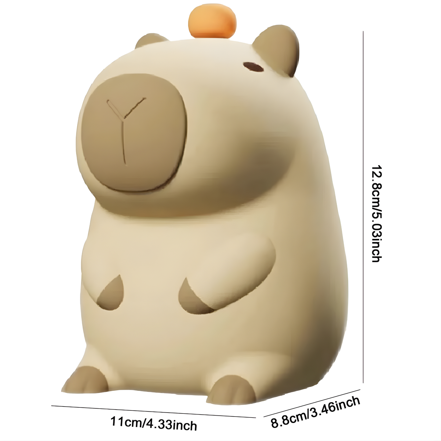 Lámpara Nocturna Capibara Táctil Recargable (Silicona)