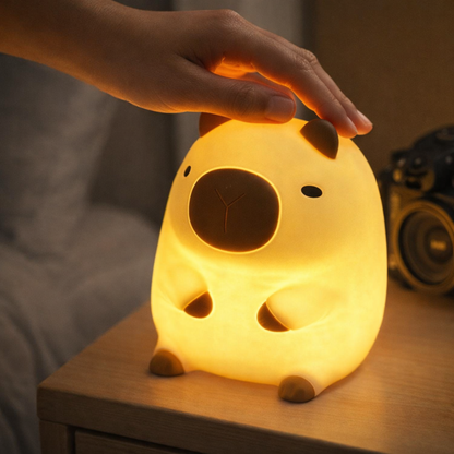 Lámpara Nocturna Capibara Táctil Recargable (Silicona)