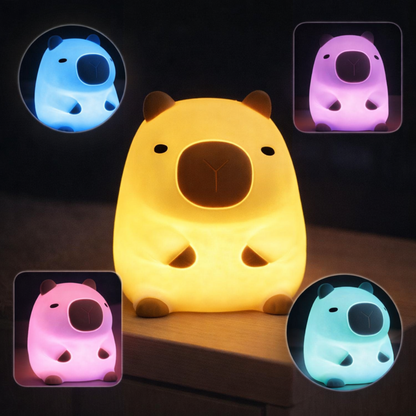 Lámpara Nocturna Capibara Táctil Recargable (Silicona)
